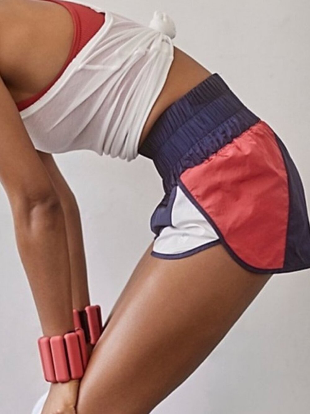 Free People Movement Way Home Short XS Red Blue White